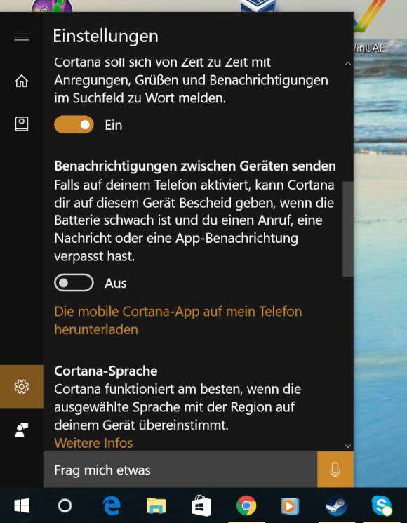 Windows 10: Android-Benachrichtigungen erhalten