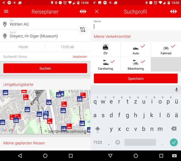 Neue App: SBB Reiseplaner Preview im Test