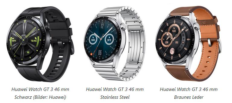 　　Huawei Watch GT 3: Schicke Smartwatch mit bis zu 14 Tage Akkulaufzeit, Vorbesteller bekommen lukrative Vorteile